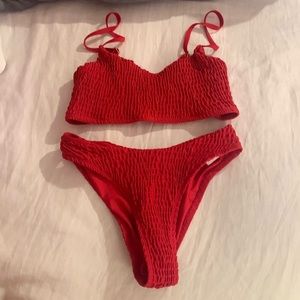 red bikini